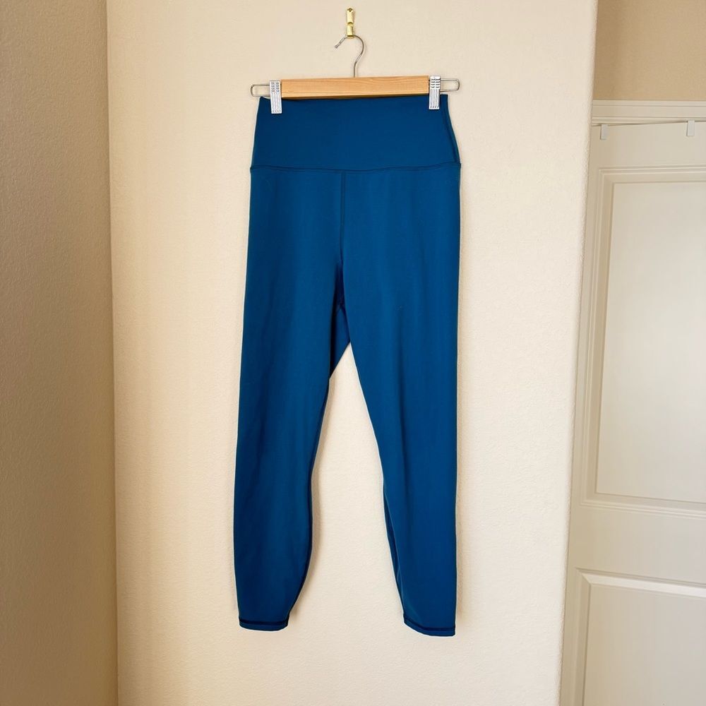 Spiritual Gangster High Rise Leggings Teal Blue Size M